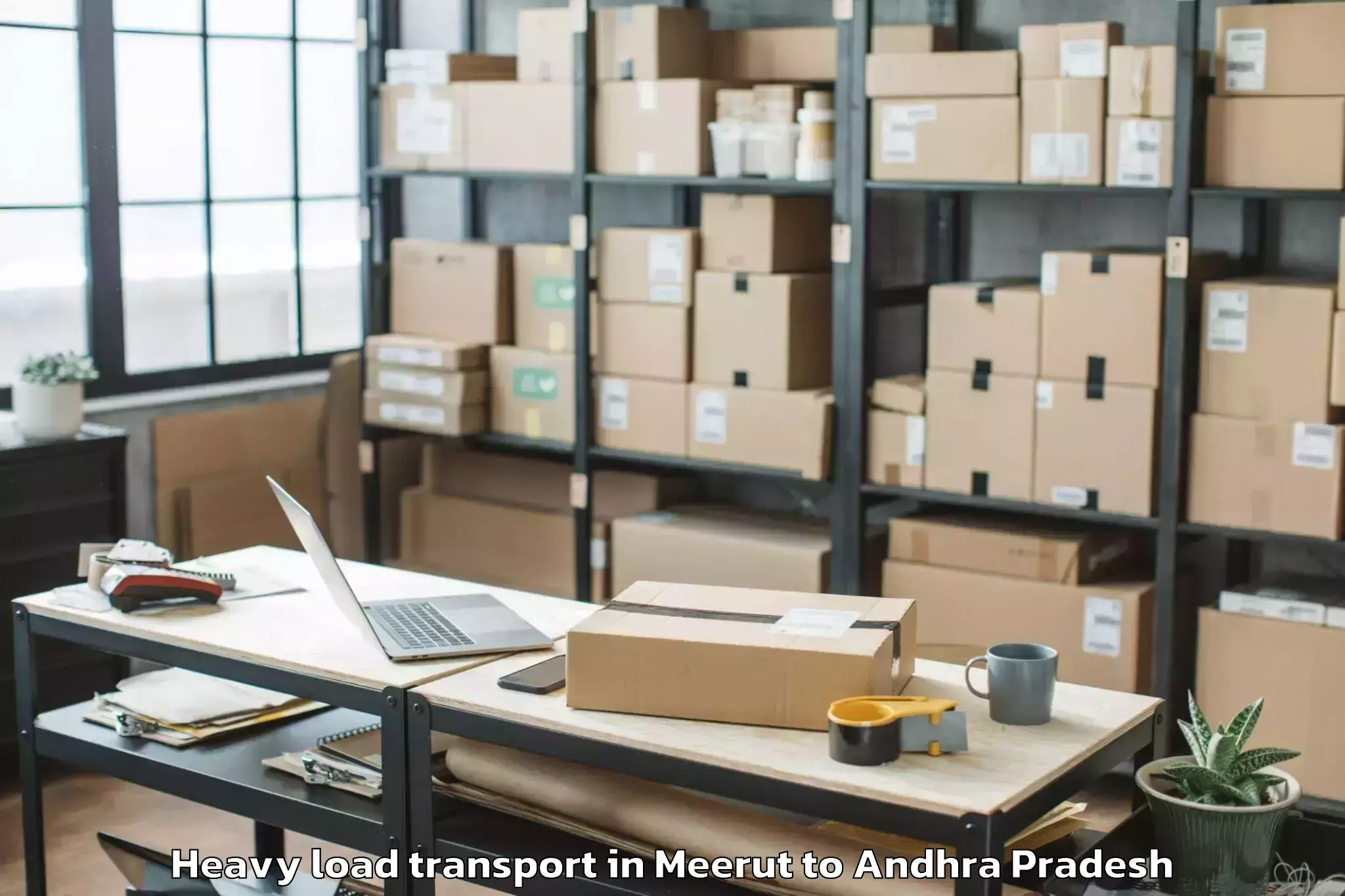 Top Meerut to Laveru Heavy Load Transport Available